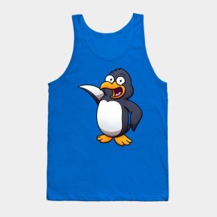 Cute Friendly Cartoon Penguin Tank Top